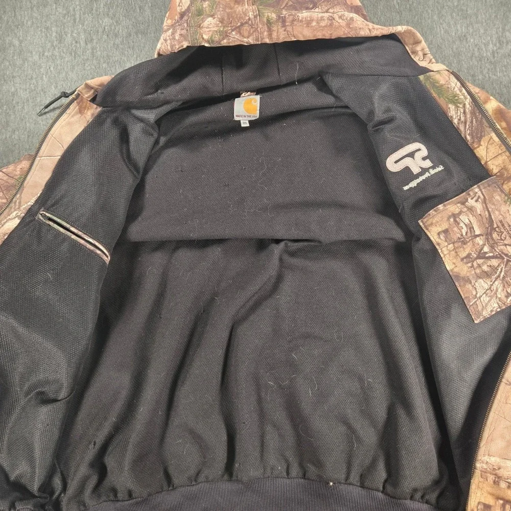 VTG Carhartt J220 Active Jacket Mens 2XL Tall RealTree Camo Thermal Lined USA